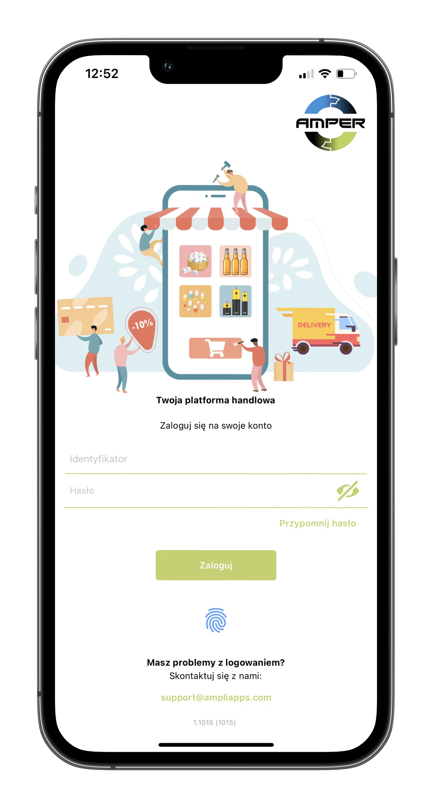 AMPER mobile app for sales representatives